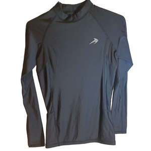 Boys Compression‎ Z Fitted Long Sleeve Black Shirt